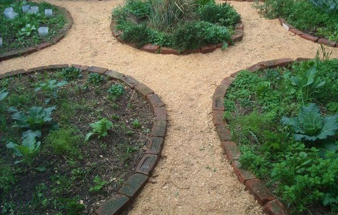 Coprire la segatura tra i letti del giardino o della dacia consente di spostarsi nel terreno anche dopo i giorni di pioggia.