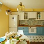 Κίτρινο χρώμα στο εσωτερικό της κουζίνας
