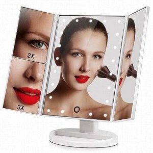 Espelho cosmético com retroiluminação LED, foto