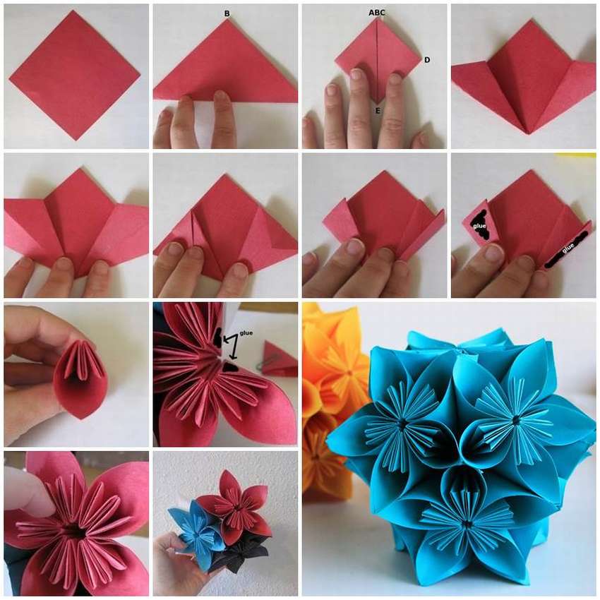 cvijet origami kusudama