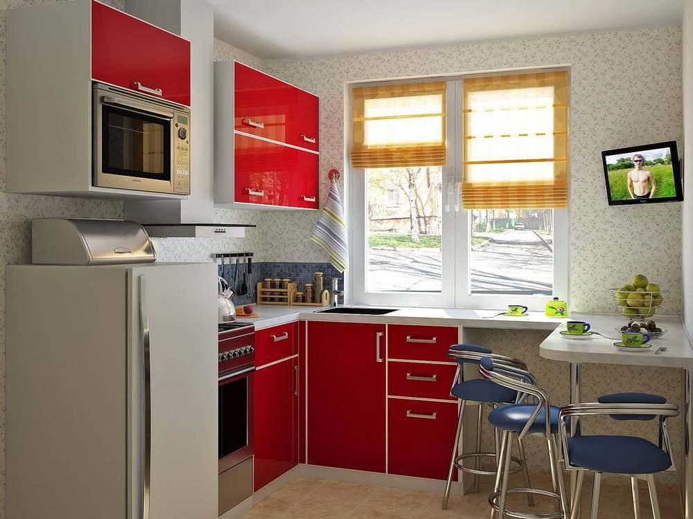 Chiar și într-o cameră mică din Hrușciov, puteți furniza bucătăria confortabil și confortabil