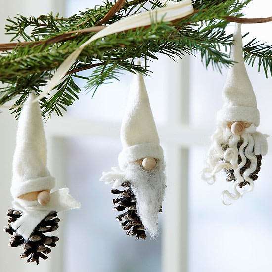 como fazer brinquedos de cones para uma árvore de natal