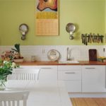Pistaschväggens färg i köket
