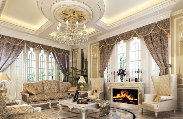 Livingul în stil clasic va face apartamentul dvs. elegant și confortabil