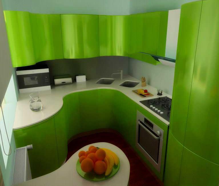 Ένας μικρός χώρος κουζίνας είναι αρκετός για να οργανώσει ένα ζεστό και λειτουργικό δωμάτιο.