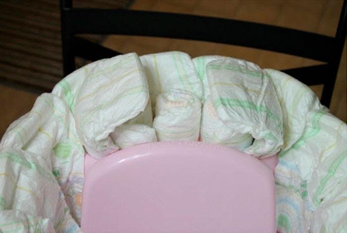 artesanato de fraldas para recém-nascidos