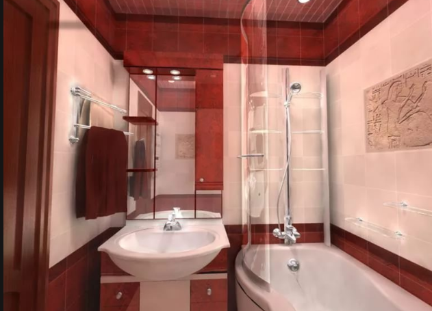 Optimálny dizajn kúpeľne v Chruščove je kombinácia kúpeľne a toalety