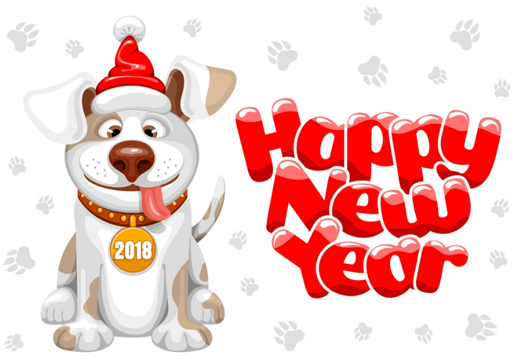Auguri di buon anno del cane in versi