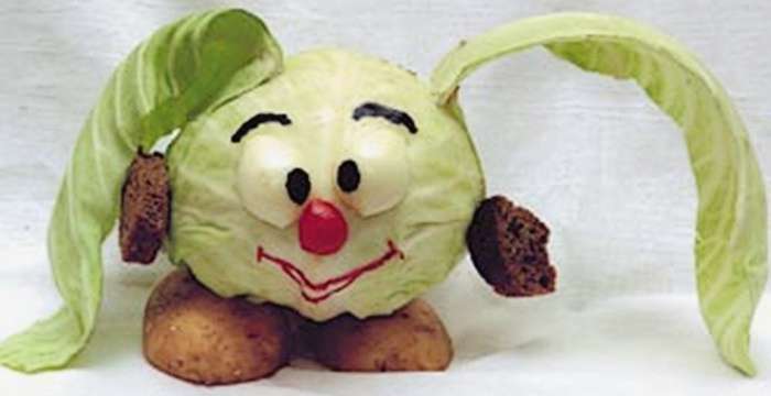 foto de artesanato infantil de vegetais