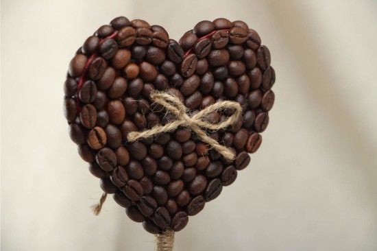 Kaffebönor alla hjärtans dag