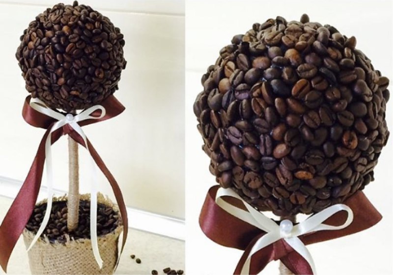 Kaffe topiary - färdig produkt