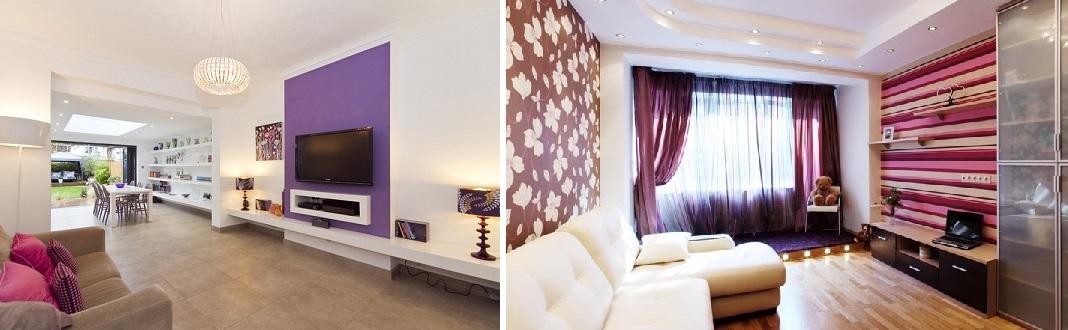 Printre cele mai recente tendințe de design se numără și designul contrastant al unuia dintre pereți folosind două culori active.