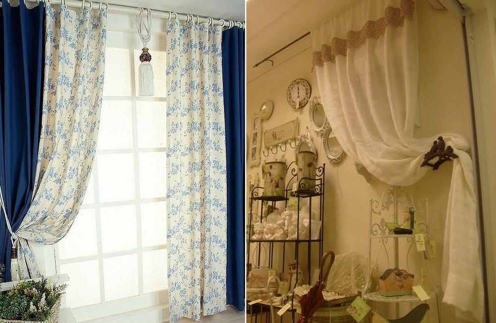 Textilná výzdoba okna v štýle Provence by mala byť správne zvolená podľa znakov smeru štýlu