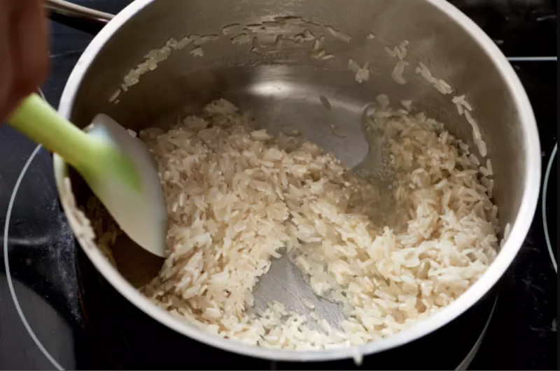 Stek ris i olja