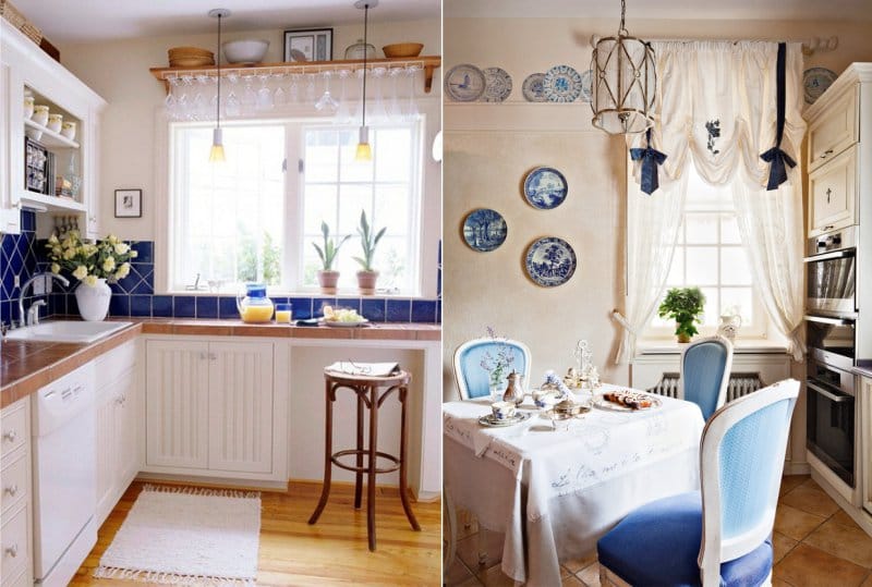 Modré akcenty v interiéri kuchyne