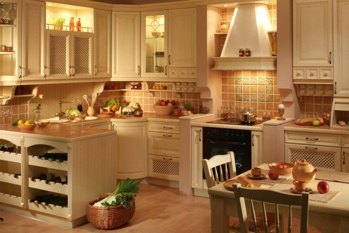 Zona de lucru este teritoriul bucătăriei, care include o sobă, electrocasnice, o chiuvetă și un loc unde pregătiți direct mâncarea