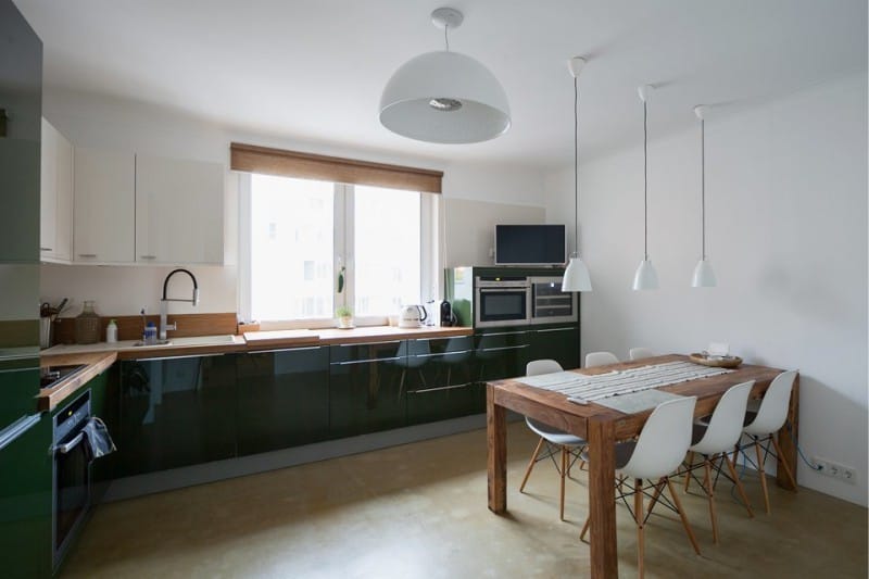 Taket i köket i stil med minimalism