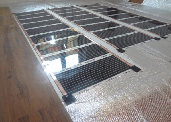 Instalação de aquecimento por piso radiante