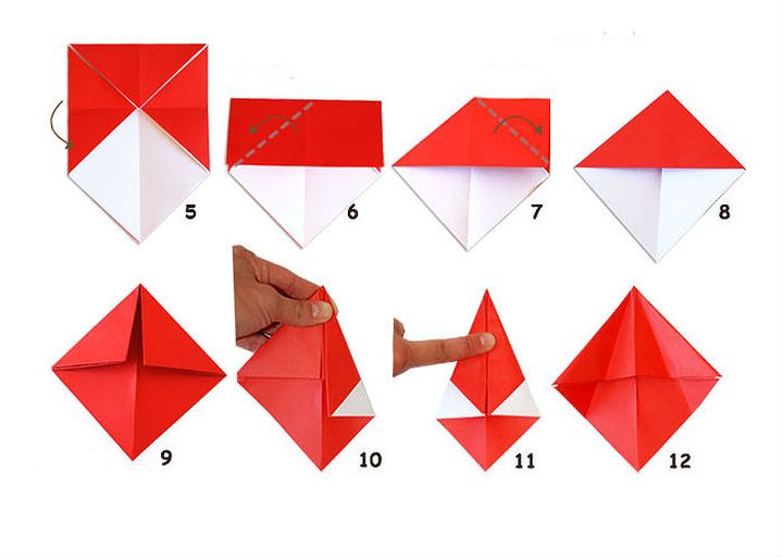 Assemblage pas à pas de champignons en origami