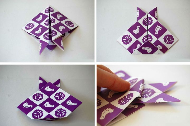 Assemblage pas à pas du lapin en origami