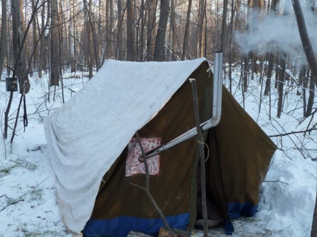 Réchaud à faire soi-même dans une tente