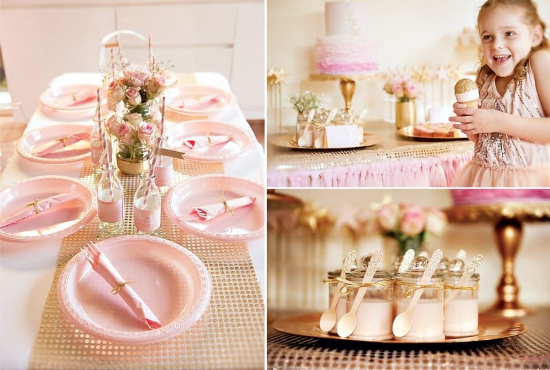 Rose guld bord dekoration