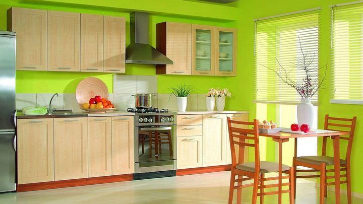 Culori luminoase în interiorul bucătăriei - o soluție modernă elegantă