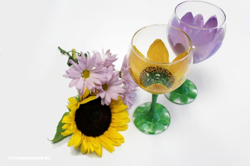 DIY maleri af glas - blomst