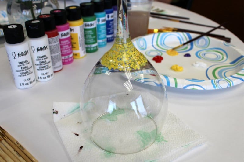 DIY maleri af glas - blomst