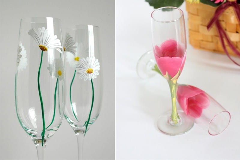Glasmaleri - blomstermotiver