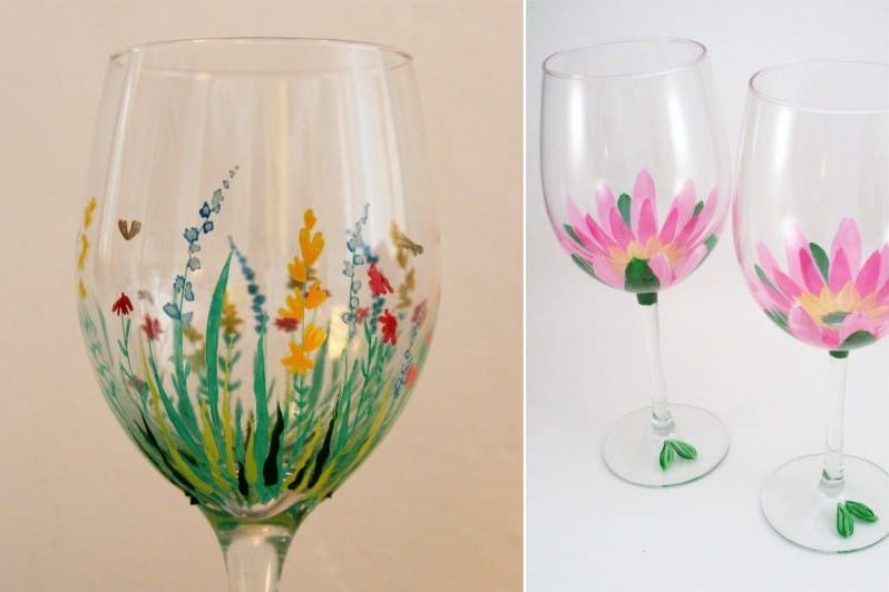 Glasmaleri - blomstermotiver