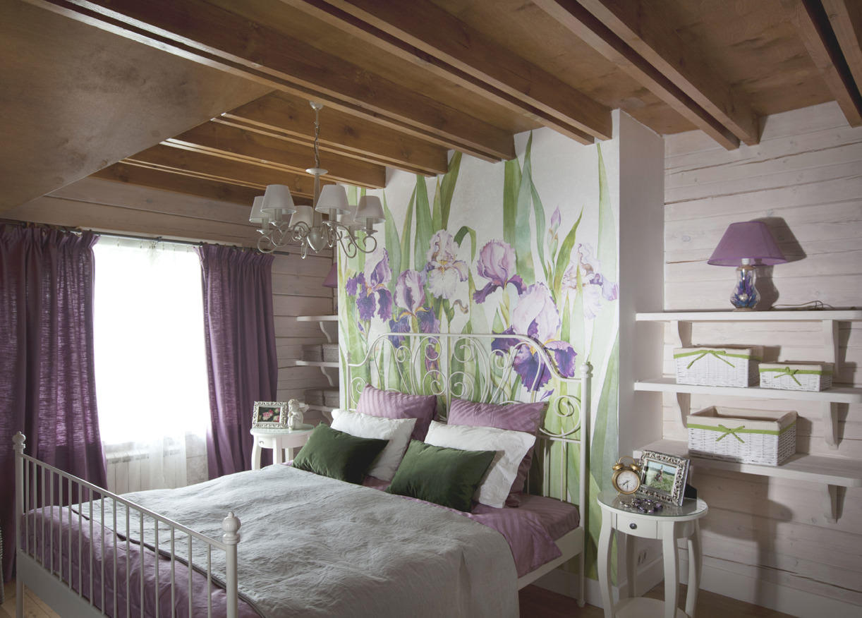 עבור חדר שינה קטן, סגנון פרובנס יהיה גם רלוונטי, העיקר הוא להימנע מאלמנטים עיצוביים מסיביים