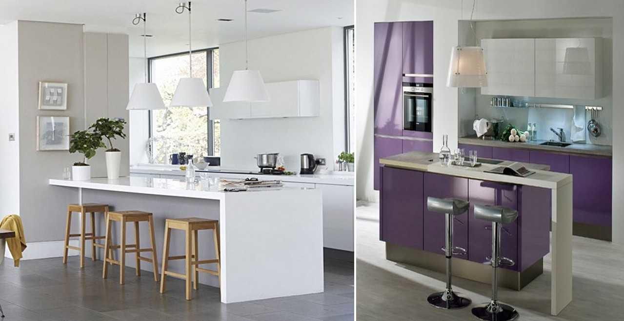 Barová doska rozdeľuje miestnosť na jedáleň a kuchyňu: to platí najmä pre malé kuchyne, kde je dôležitý každý centimeter štvorcový.
