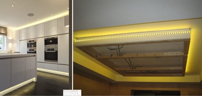 LED takbelysning i köket