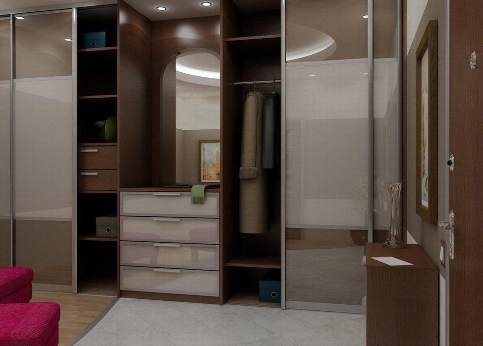 Μπορείτε να επεκτείνετε οπτικά τον χώρο στο διάδρομο χρησιμοποιώντας μια ντουλάπα με καθρέφτες πόρτες