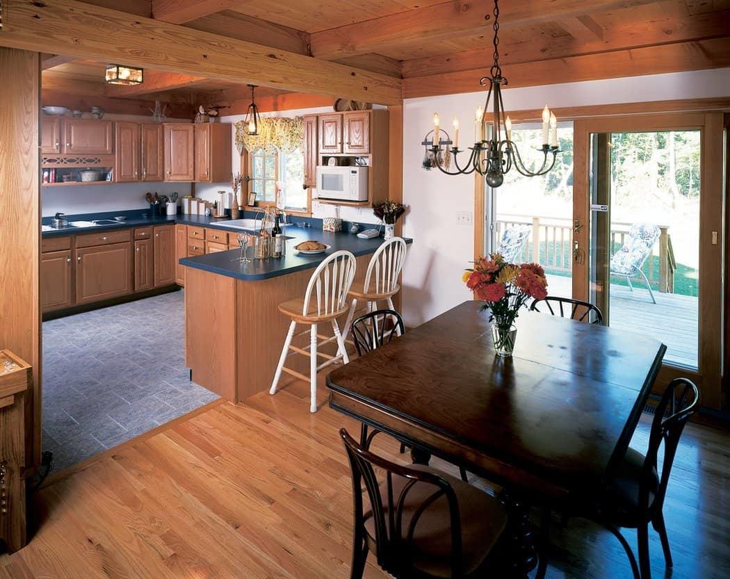 Köket i ett trähus ska vara funktionellt, praktiskt och bekvämt.