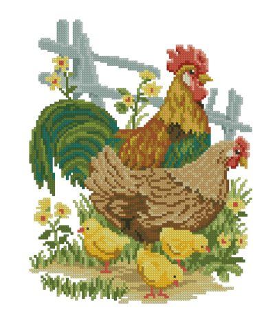 רקמה בעבודת יד מקורית זו בצורת תרנגול תהווה מתנה מצוינת לשנה החדשה למשפחה ולחברים.