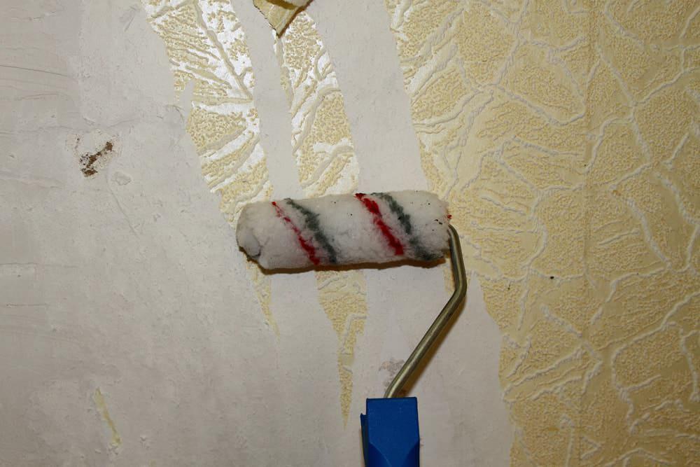 לפני החלת טפט נוזלי, יש להסיר צבע ישן או טפטים ממשטח הקיר.